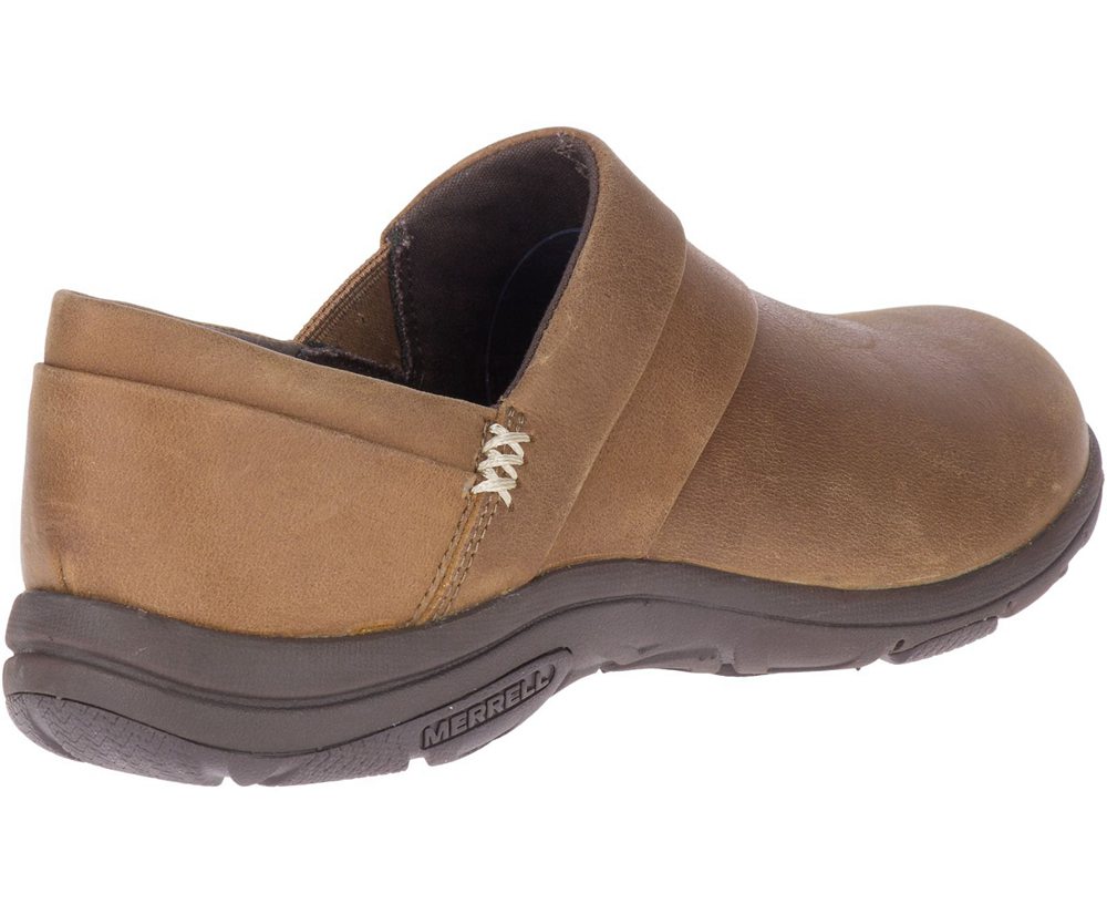 Merrell Slip Ons Brown - Dassie Stitch - Womens 60GBNOCJK